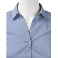 thumbnail image 2 of Doublju Women's 3/4 Sleeve Slim Fit Button Down Dress Shirt, 2 of 4