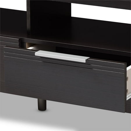 Bowery Hill 3 Drawer TV Stand in Wenge Brown | Walmart Canada