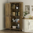 thumbnail image 2 of HOMCOM 72" Freestanding Kitchen Pantry, Buffet Cabinet, Brown, 2 of 10