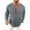 j-Grey39095, variant on LIIPEE Men Shirts Casual Solid Color Long Sleeve Crew Neck Buttons Shirt Male Loose Fit Fashion Tops Autumn Comfortable Breathable Soft Daily Shirts,Black,L