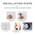 thumbnail image 2 of ZheElen Northern Europe Decoration Wall Clock Silent And Creative Silent Creative Sun And Moon Shape Clock arabic dial, 2 of 6