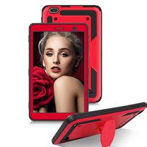 SOATUTO for Gateway Tab 8" Case FOXXD T8 Sunshine T1 Elite Tablet Case Shockproof Rugged Hybrid Case with Stand for Winnovo M8/TECLAST P80H P80X Mix /Haehne/VUCATIMES N8 / Qlink Scepter 8 inch - Red