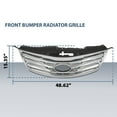 thumbnail image 3 of Front Bumper Radiator Grille Chrome Fit For Hyundai Azera 2012-2014, 3 of 10