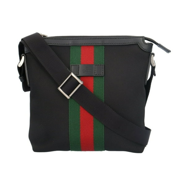 Pre-Owned Gucci Sherry Line Shoulder Bag, Canvas 631195, Black, Men's (Good)
