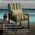 thumbnail image 2 of Stripe Pine Green Essentials Dining Chair Cushion, 2 of 8