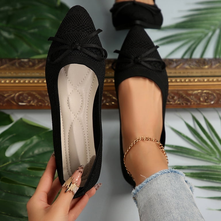 RUIYANQI Women's Elegant Wide Width Pointed Toe Ballet Flats - Breathable Lining Formal Dress Shoes with Slip-Resistant Rubber Sole for Work & Evening RUIYANQI Women's Elegant Wide Width Pointed Toe Ballet Flats - Breathable Lining Formal Dress Shoes with Slip-Resistant Rubber Sole for Work & Evening