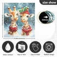 thumbnail image 3 of Christmas Giraffes Watercolor Dishwasher Magnet Refrigerator Magnetic Cover Washing Machine Magnet Sticker Kitchen Decor, 3 of 6