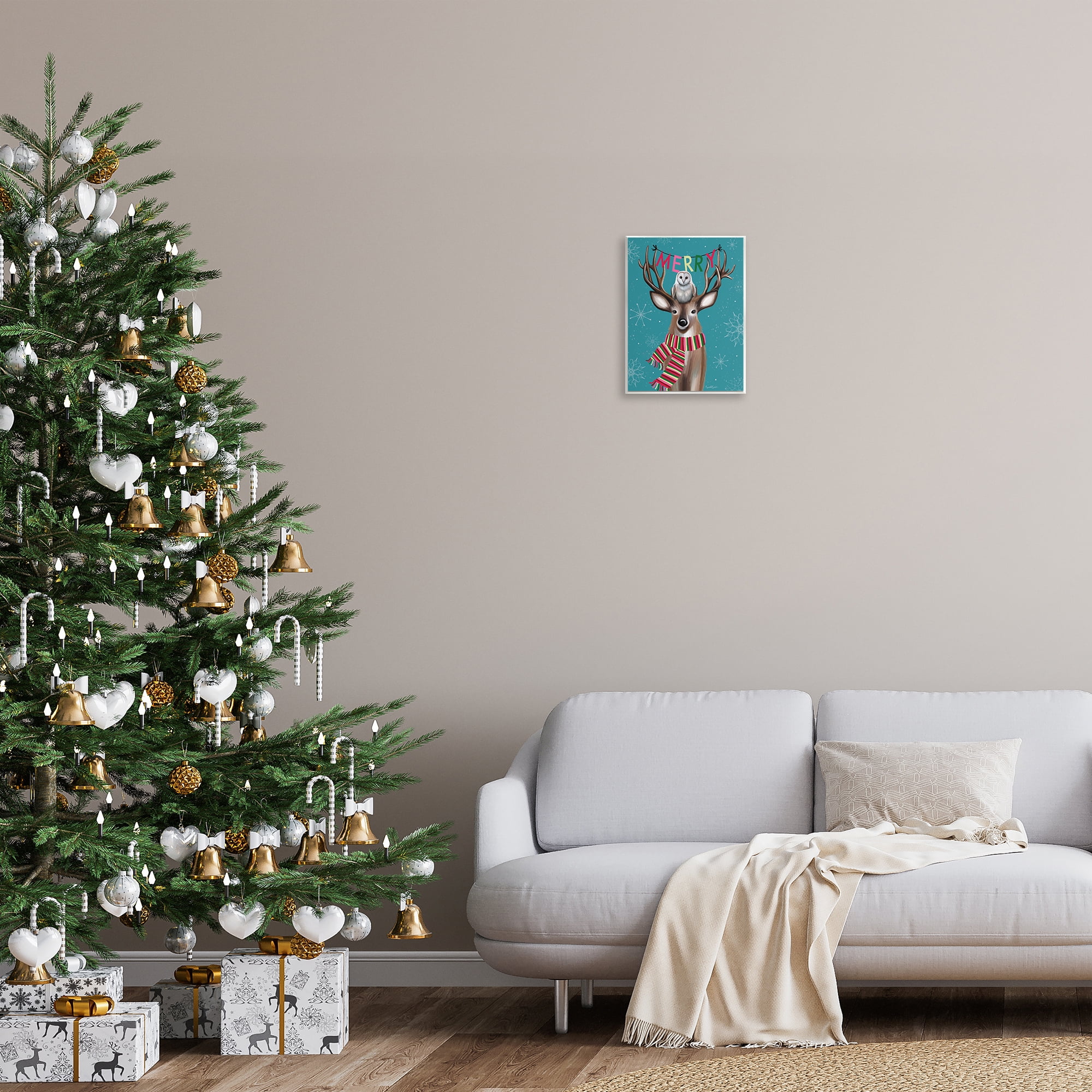Stupell Industries Woodland Merry Creatures Holiday Painting Unframed Art Print Wall Art, 11 x 14