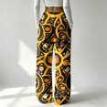 thumbnail image 6 of Trgacdwlo Halloween Pajama Pants Fuzzy Funny Ghost Graphic Wide Leg Fleece Pj Pants Women Elastic Waist Winter Cozy Warm Womens Lounge Pants, 6 of 6