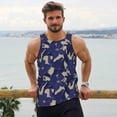 thumbnail image 6 of Gukieu Lilies Flowers Print Men's Quick Dry Fitness Vest, Round Neck Sleeveless Fitness Bodybuilding Top-Medium, 6 of 7