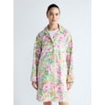 thumbnail image 2 of Free Assembly Women's and Women's Plus Floral Car Coat with Long Sleeves, Sizes XS-4X, 2 of 6