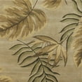 thumbnail image 2 of 3'X5' Sand Beige Hand Tufted Tropical Leaves Indoor Area Rug, 2 of 3