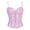 Purple, variant on Corset Tops For Women Lace Bustier Mesh Double Strap Corset Bustier Tank Top Shapewear Bodyshaper Top Grey