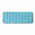 thumbnail image 1 of Geometric Computer Mouse Pad, Contemporary Illustration of Modern Pattern with Repeated Triangles, Rectangle Non-Slip Rubber Mousepad Large, 31" x 12", Sky Blue and Multicolor, by Ambesonne, 1 of 2