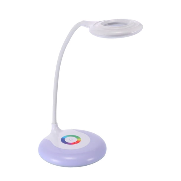 Bewildely Lámpara LED de escritorio de 1200mAh, luz de lectura USB, lámpara de cuello de cisne ajustable, Control táctil, luz nocturna regulable, Iluminación y accesorios Bewildely HA017965-00