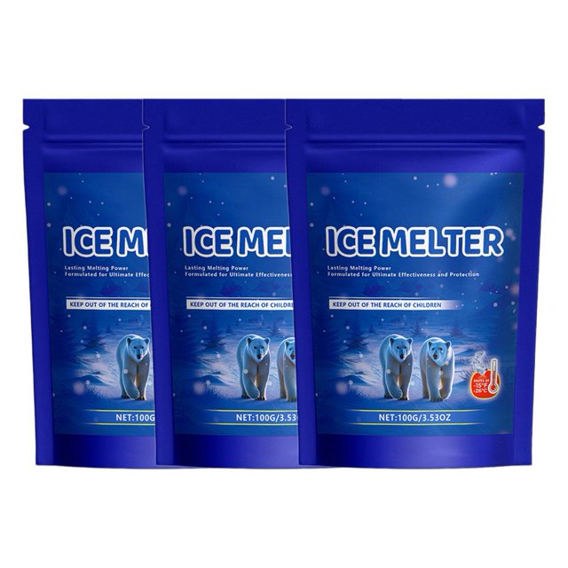 100g Ice Melt Safer For Concrete - SnowSalt Ice Melt, Hot SnowIce Removal