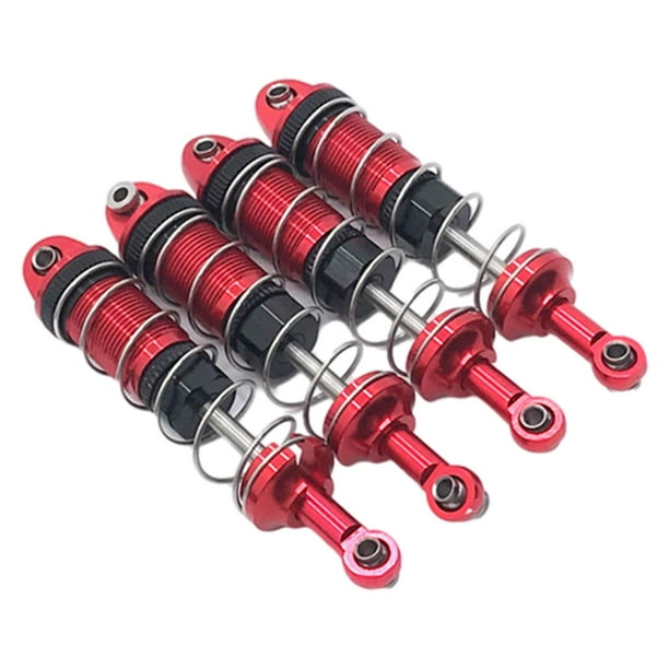 Amortiguador de Choque 4x 74mm para Vehículos ZP1001 Camiones DIY Rojo Zulema Amortiguador del Amortiguador