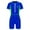 Royal Blue, variant on TiaoBug Kids UPF 50  Rash Guard Swimsuit Girls Boys Short Sleeve Boyleg Sport Surfing Bathing Suit Pink-A 150