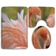 thumbnail image 1 of ABPHQTO Flamenco naranja Juego de alfombras de baño de 3 piezas Alfombra de baño Alfombra de contorno y tapa de inodoro, 1 of 2