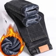 thumbnail image 4 of MHFRRA Bootcut Jeans for Men Men's Winter Casual Jeans Outdoor Velvet Denim Pants Size 31, 4 of 4