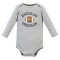 thumbnail image 3 of Hudson Baby Infant Boy Cotton Long-Sleeve Bodysuits, Football Huddles 5-Pack, 12-18 Months, 3 of 7