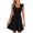 Black, variant on Tumotour Summer Dress for women Solid Color Square Neck Sleeveless Ruffle Dress High Waist Smocked Strappy Casual Short Mini Dresses Ear Flounce Wrinkled Hem Dress