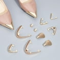 thumbnail image 5 of 12Pcs 6 Styles Iron Toe Covers Golden Toe Protectors for Pointed Toe High-Heeled Shoes Metal High Heel Protectors Elegant High Heels Tip Cover Shoes Protection Repair Decoration, 5 of 9