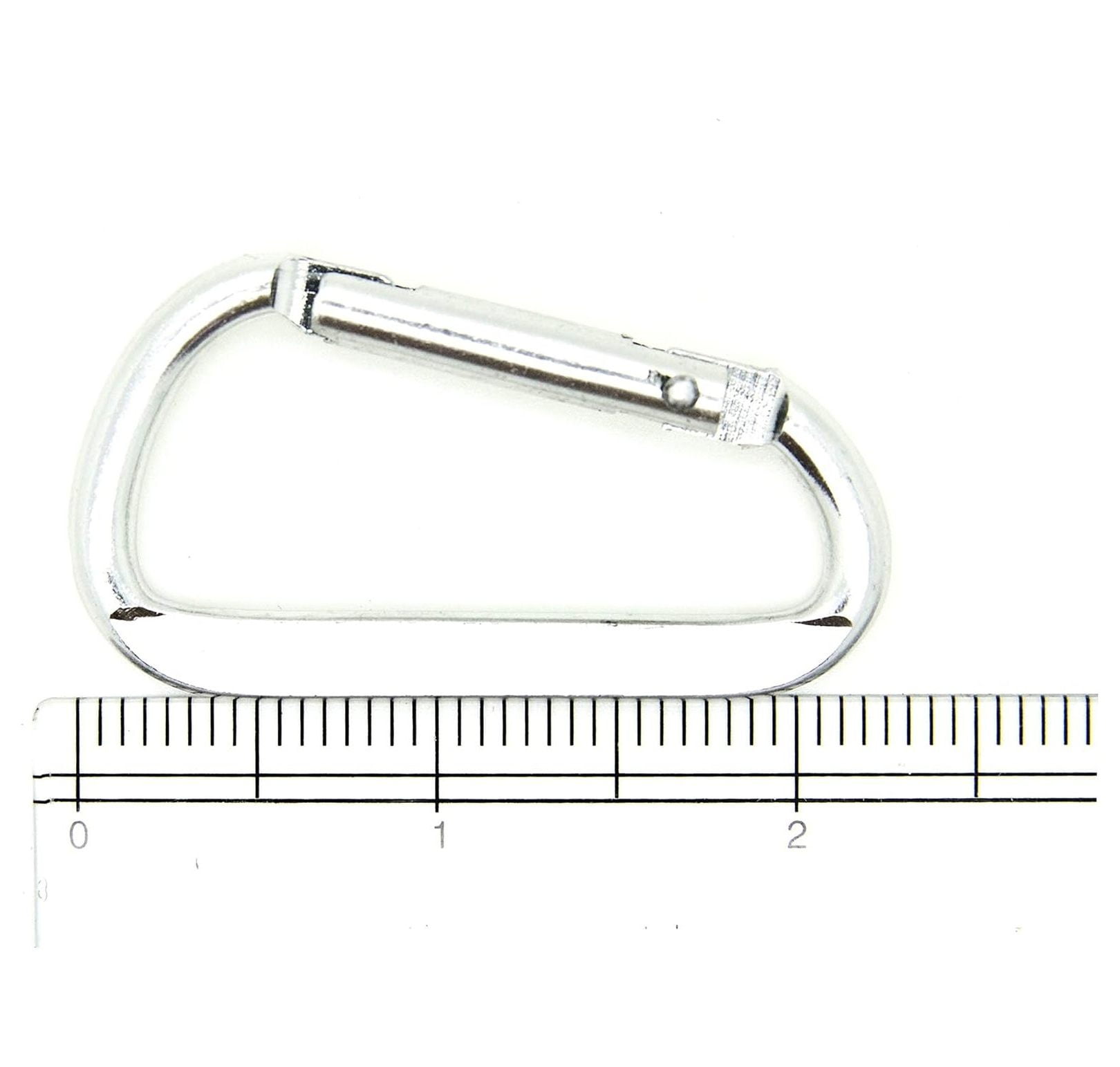 Carabiner Keychains 100 Pack - 2.25" Silver D-Ring Clips - Spring Loaded Aluminum Belt Hooks for Bags, Briefcases, Keys - Lightweight EDC Gear