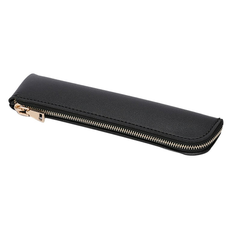 Hibalala Pen Pocket Protector, PU Leather Pocket Pen Holder Organizer Pouch, Multi-Purpose Pen Pocket Holds Pens, 20*4.5cm, Black