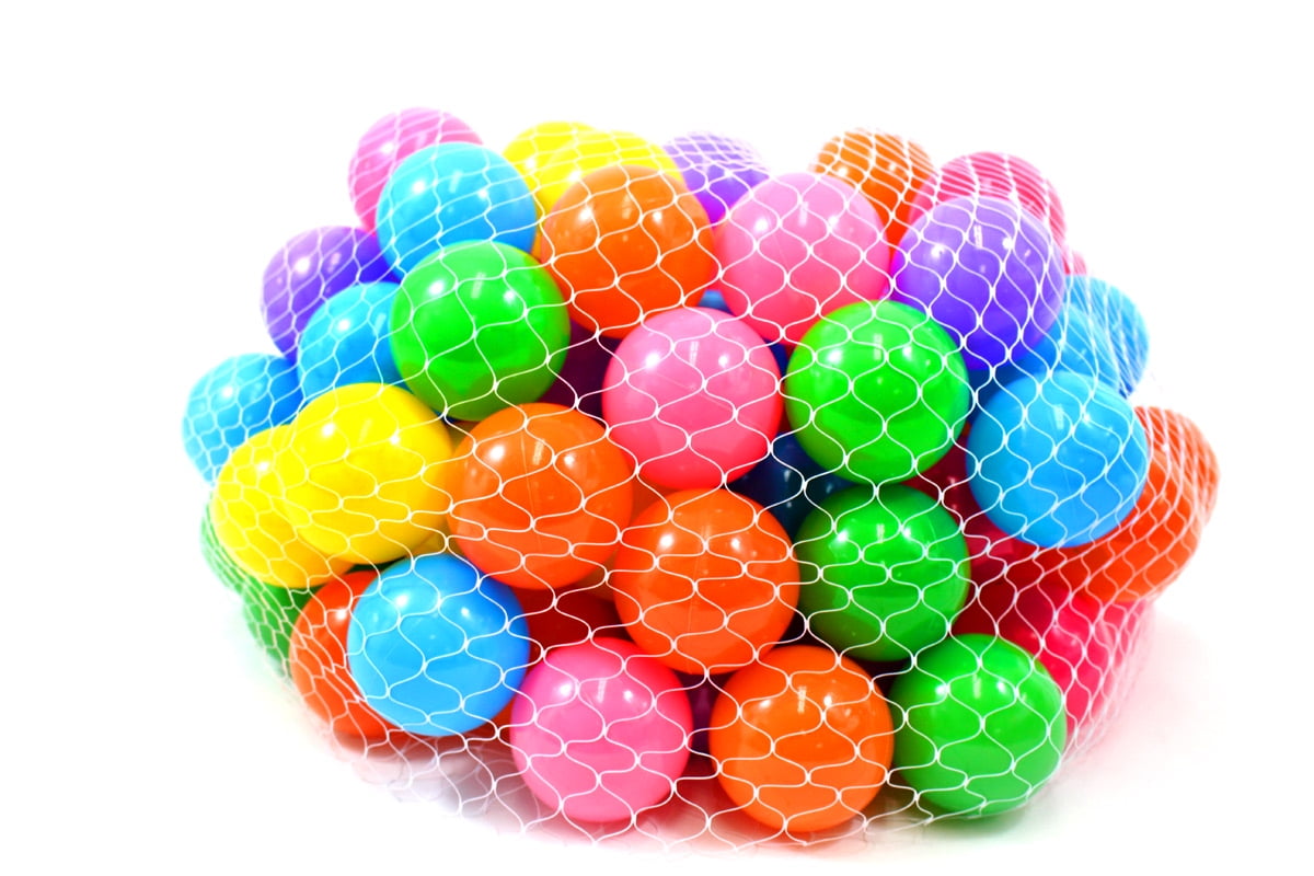 Non Toxic Phthalate Free Crush Proof Play Balls 7 Color Pink Green