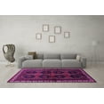 thumbnail image 3 of Ahgly Company Indoor Square Persian Purple Traditional Area Rugs, 3' Square, 3 of 4