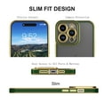 thumbnail image 2 of Tekcoo iPhone 15 Pro Max/15 Plus/15 Pro/15 Case, Plating Rose Gold Edge Soft Bumper Protective Phone Case Cover for iPhone 15 Pro Max 6.7 inche, Green/Gold, 2 of 6