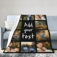 AISENIN 60*80Inch Custom Blanket with 10 Photos Collage Text Customized Picture Throw Blanket