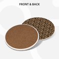 thumbnail image 2 of XMXY Drink Coasters with Holder for Coffee Table, Stylish Animal Print Brown Absorbent Ceramic Cups Coaster Sets 6 Pack, 4 Inches Round Shape, 2 of 9