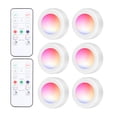 thumbnail image 1 of Lampe de Cabinet LED avec Télécommande 16RGB Fonction Minuterie pour Cuisines Salles de Bains Garde-Robe Fête, 1 of 7