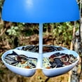 thumbnail image 4 of Outdoor Covered Bird Feeder, Mushroom Dome Feeder for Mealworms Seeds Suet, Squirrel Resistant Hanging Birdfeeder with Removable Bowl, Attracts Finches Bluebirds, Easy to Clean, 4 of 8