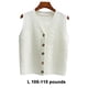 thumbnail image 3 of Qarigey Manténgase a la moda con un chaleco tipo suéter sin mangas para mujer, chalecos tipo suéter para capas, aplicación amplia Prendas para la parte del cuerpo Blanco l, 3 of 6