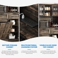 thumbnail image 3 of Dextrus Kitchen Pantry Cabinet Fits 10-gal Trash Can, Storage Cabinet with Doors & Drawers, Rustic Oak, 3 of 9