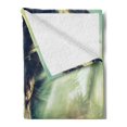 thumbnail image 2 of Tattoo Soft Flannel Fleece Throw Blanket, Brave Warrior Chief of Tribe with Noble White Horse Photo Print, Cozy Plush for Indoor and Outdoor Use, 70" x 90", Black and White, by Ambesonne, 2 of 5