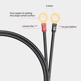 thumbnail image 4 of 18AWG SAE 2 pines a cable de conector de cable terminal de junta tórica para batería (0,6 m), 4 of 4