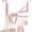 Pink, variant on Over Door Hanger,Over the Door Clothes Hanger Space-Saving Over the Door Drying Rack,Door Hooks for Hanging,Back of Door Hooks,Larger Capacity Over the Door Hanger (1, White)