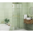 thumbnail image 3 of Glass Warehouse  78" x 33.5" Frameless Towel Bar Shower Door - Wall Hinge Brushed Nickel Nickel Finish, 3 of 5