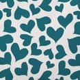 thumbnail image 2 of 18"x18" Square Simply Daisy Valentines Patterned Hearts Poly Indoor/Outdoor Pillow, Teal Qty 1, 2 of 5