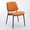 Orange, variant on Mid-Century Modern Dining Chair Set of 2, PU Leather Upholstered Chair with Walnut Bentwood Back & Metal Legs, Retro Kitchen Chair for Dining Room (Orange PU)