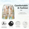 thumbnail image 3 of Uemuo Happy Easter Pattern Mens Swim Trunks Quick Dry Board Shorts with Mesh Lining, Stretch Beach Shorts Quick Dry No-Chafing Board Shorts-Large, 3 of 6