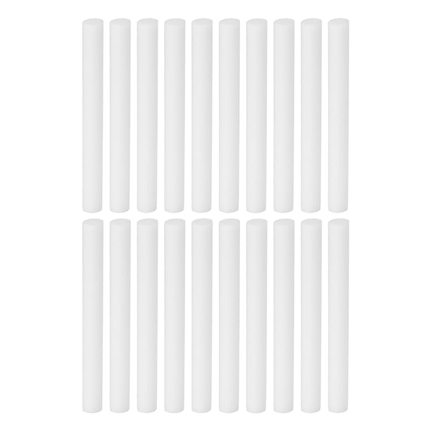 Palitos de filtro de algodón Uxcell, palitos de repuesto para filtros (2.76'' x 0.28''), paquete de 20 en blanco