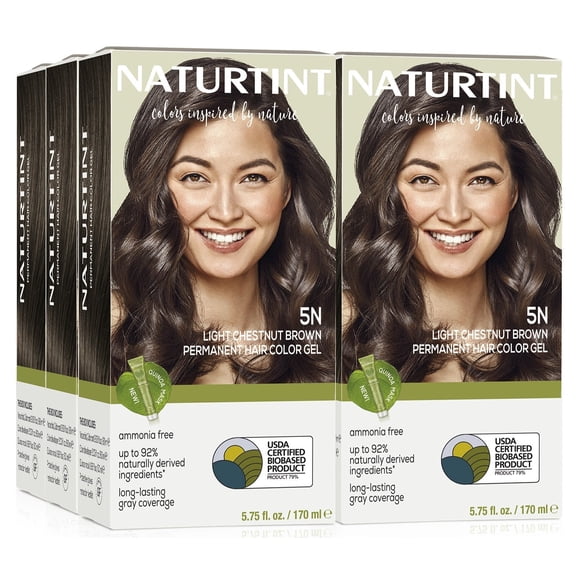 Naturtint 5N Light Chestnut Brown Permanent Hair Color, 6 Pack (Packaging May Vary)