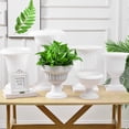 thumbnail image 6 of Vintage Tall Planter Plastic Urn Vase Flowerpot with Pedestal Base Indoor Outdoor Retro Decorative Plant Pot for Garden Front Porch Patio Home Wedding, 6 of 8