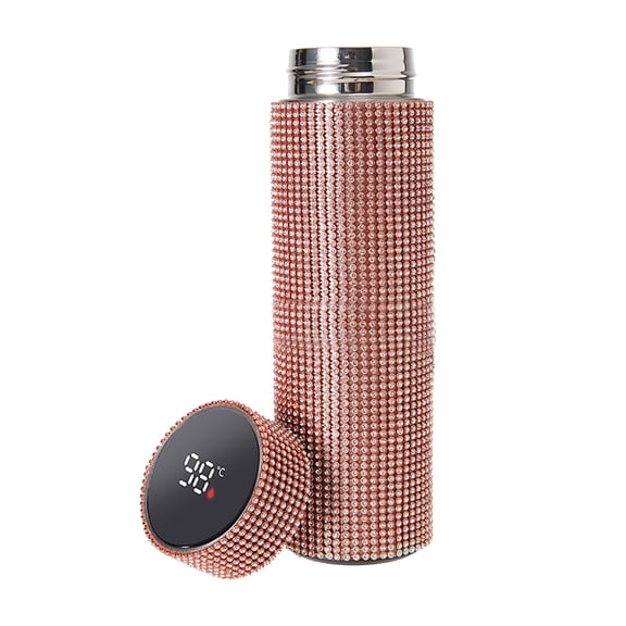 VerPetridure Diamond Thermo Bottle 500ml Water Bottle Stainless Steel Smart Vacuum Flask 1x