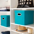 thumbnail image 2 of Household Essentials Cube Set with Lids, 2pk, Aqua, 2 of 4